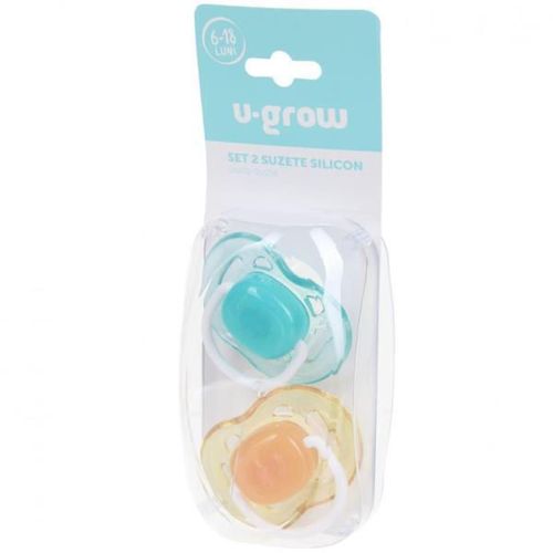 Набор U-Grow (6–18 мес.) из 2 силиконовых пустышек U1202-SU018