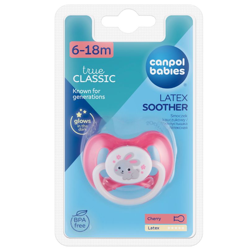 Пустышка Canpol латексная, круглая (6–18 мес.) (23/278) Bunny and Company