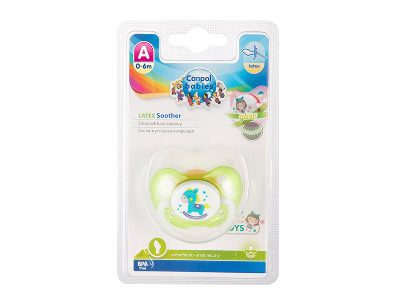 Соска-пустышка Canpol латексная, ортодонтическая (0–6 мес.) (23/259) Toys