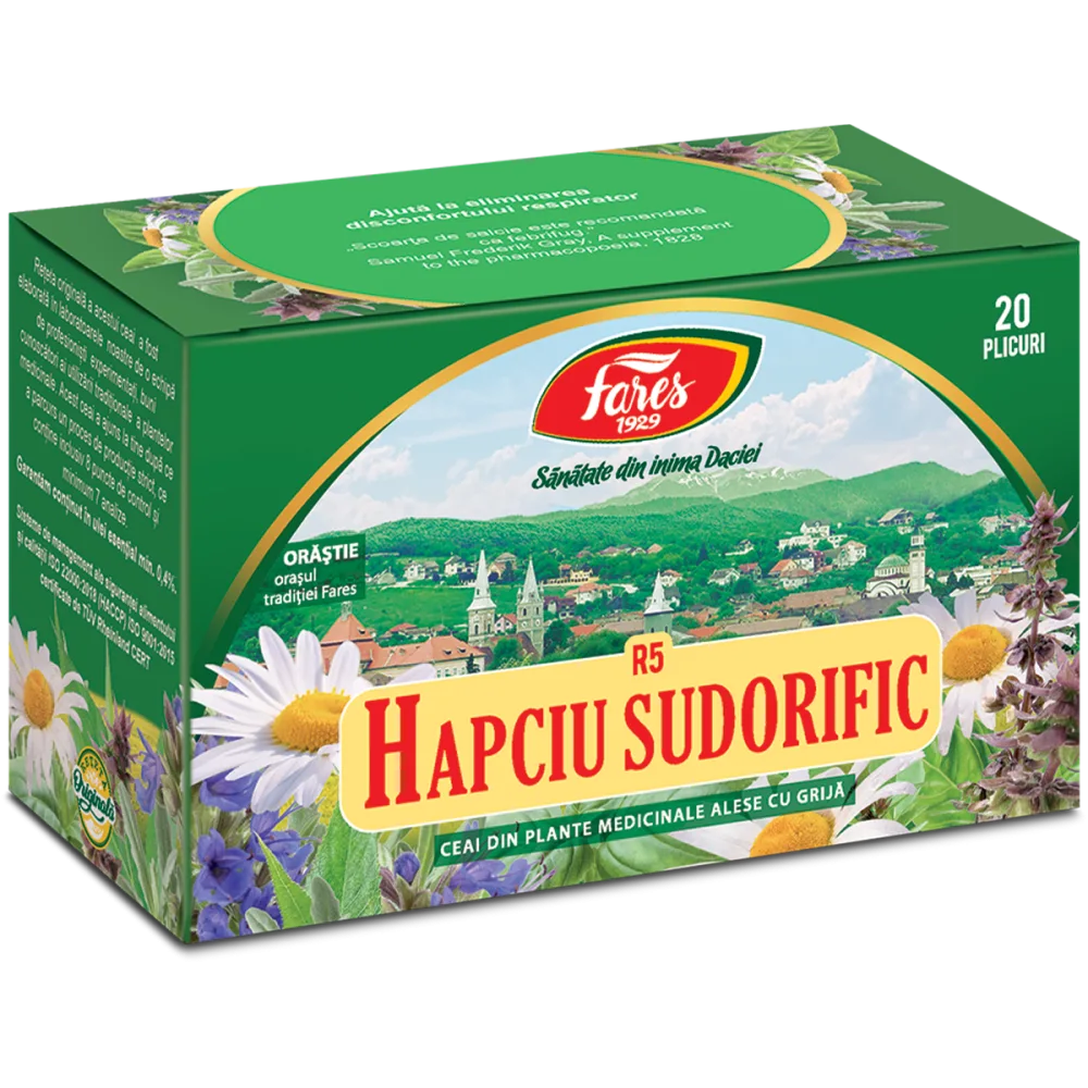 Ceai Fares Hapciu Sudorific (R5) plic, 1,5 g N20