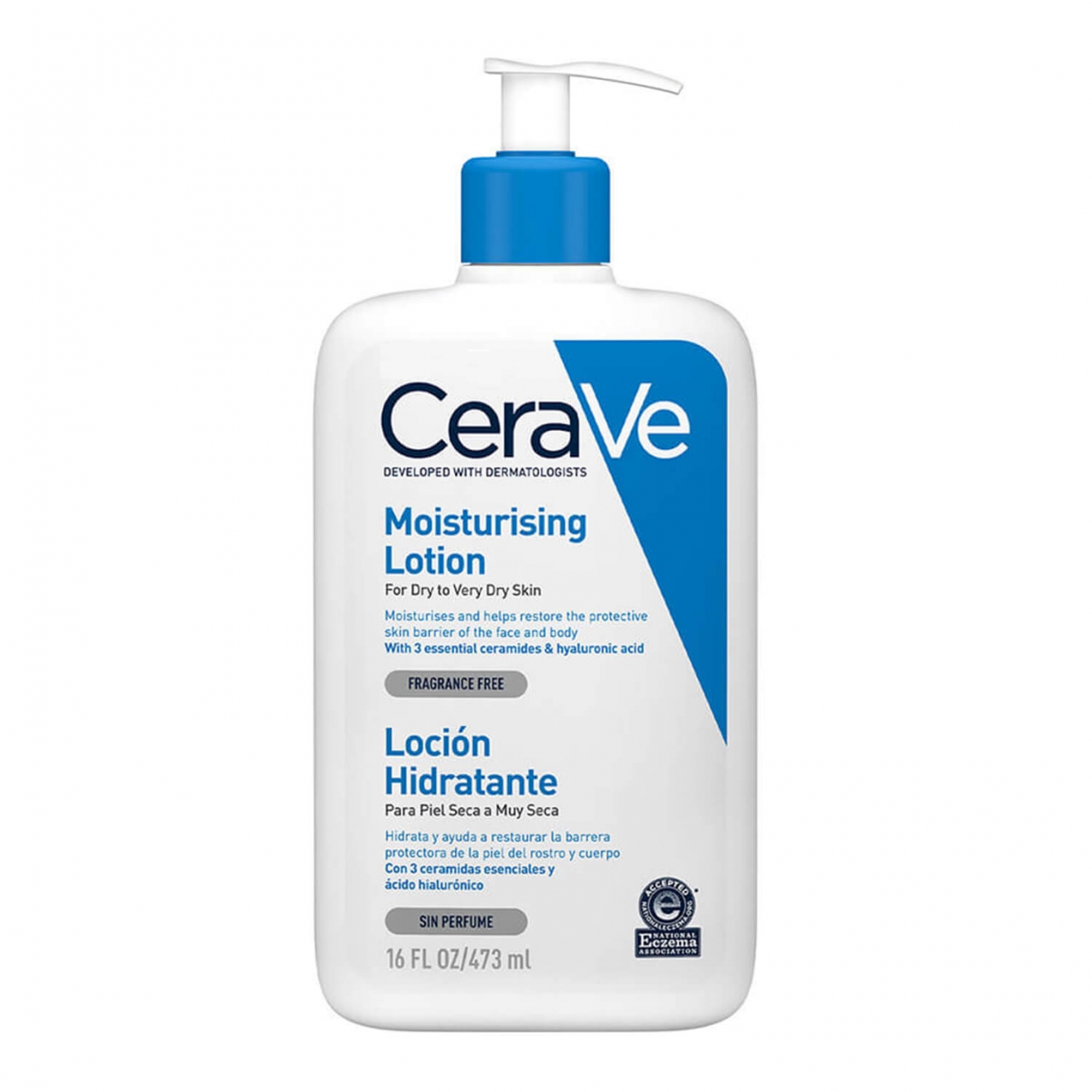 CeraVe Loțiune hidratantă pentru față și corp 473 ml (Uree 5% – pentru piele uscată și foarte uscată)
