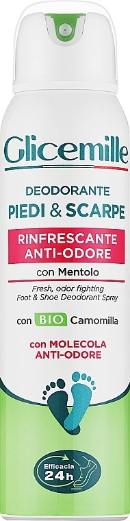 Дезодорант-спрей Glicemille для ног и обуви, 150 мл