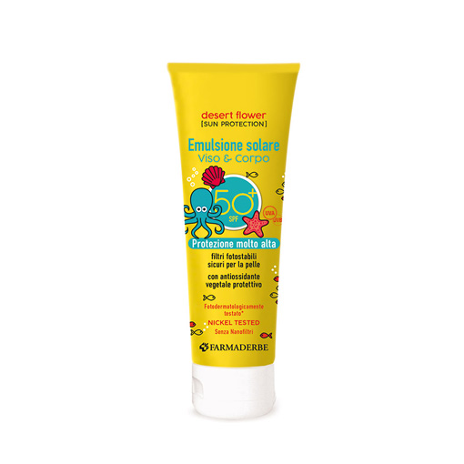 Desert Flower Emulsie de protecție solară pentru copii SPF 50+ Bimbi 125 ml (Farmaderbe)