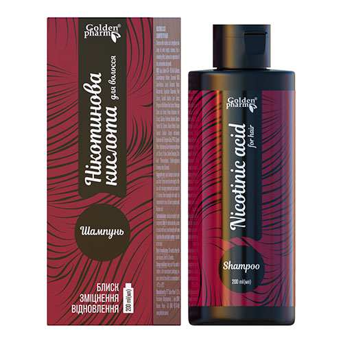 Шампунь Golden-Farm “Никотиновая кислота” 200 мл