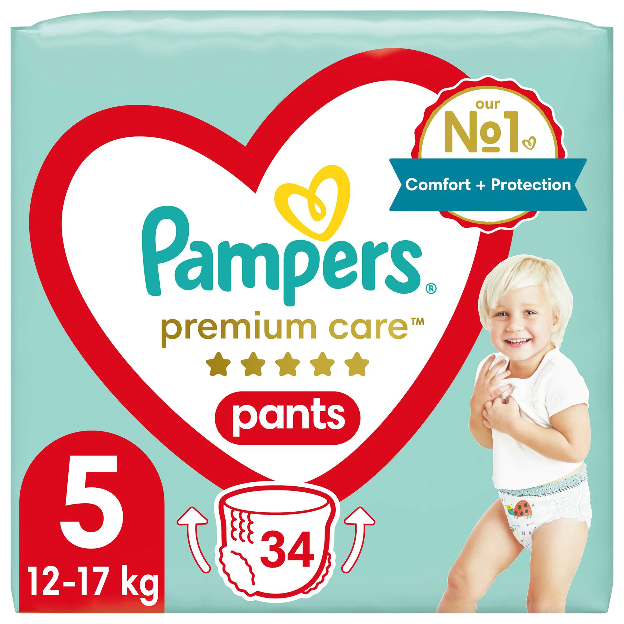 Трусики Pampers Premium Care Pants 5 Maxi (12-17 кг) 34 шт
