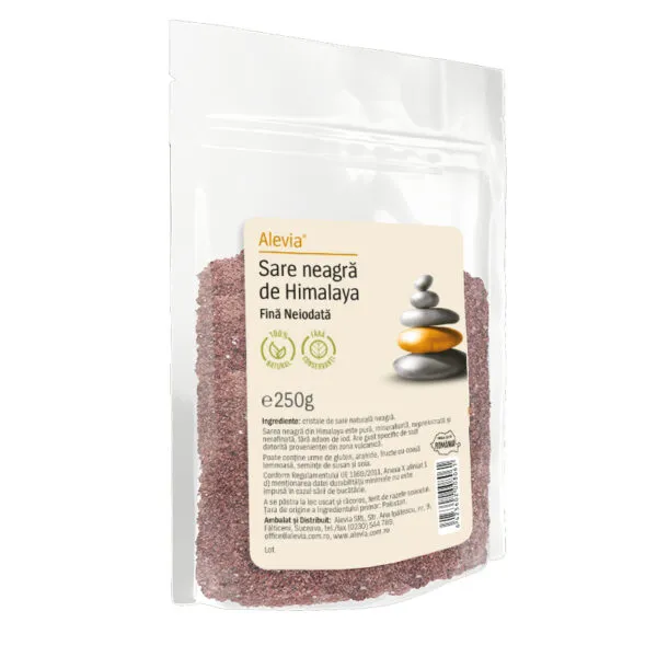 Соль Alevia Чёрная Гималайская, 250 г (мелкая, не йодированная)
