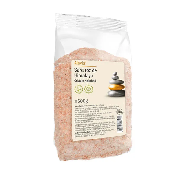 Соль Alevia Розовая Гималайская, 500 г (кристаллы, не йодированная)