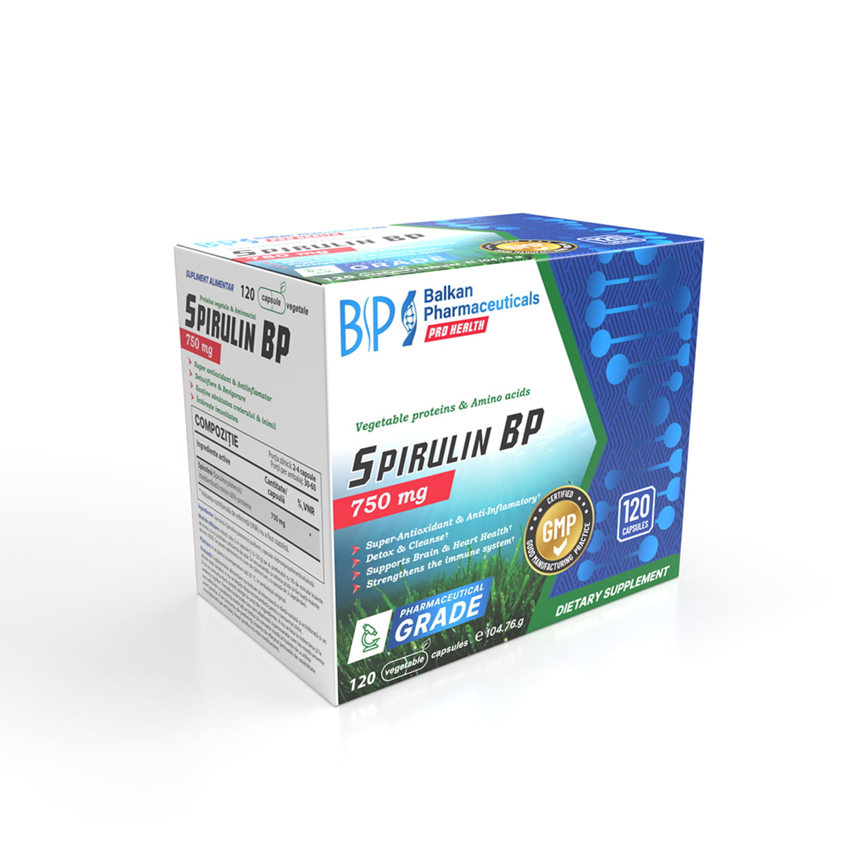 Spirulin BP capsule 750 mg  N120 
