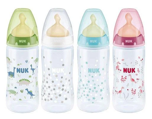NUK Biberon cu tetină din latex (0–6 luni) Happy Kids (10725436), asortate