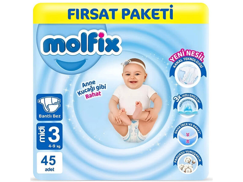 Подгузники Molfix 3 Midi (4–9 кг) №20 Protection