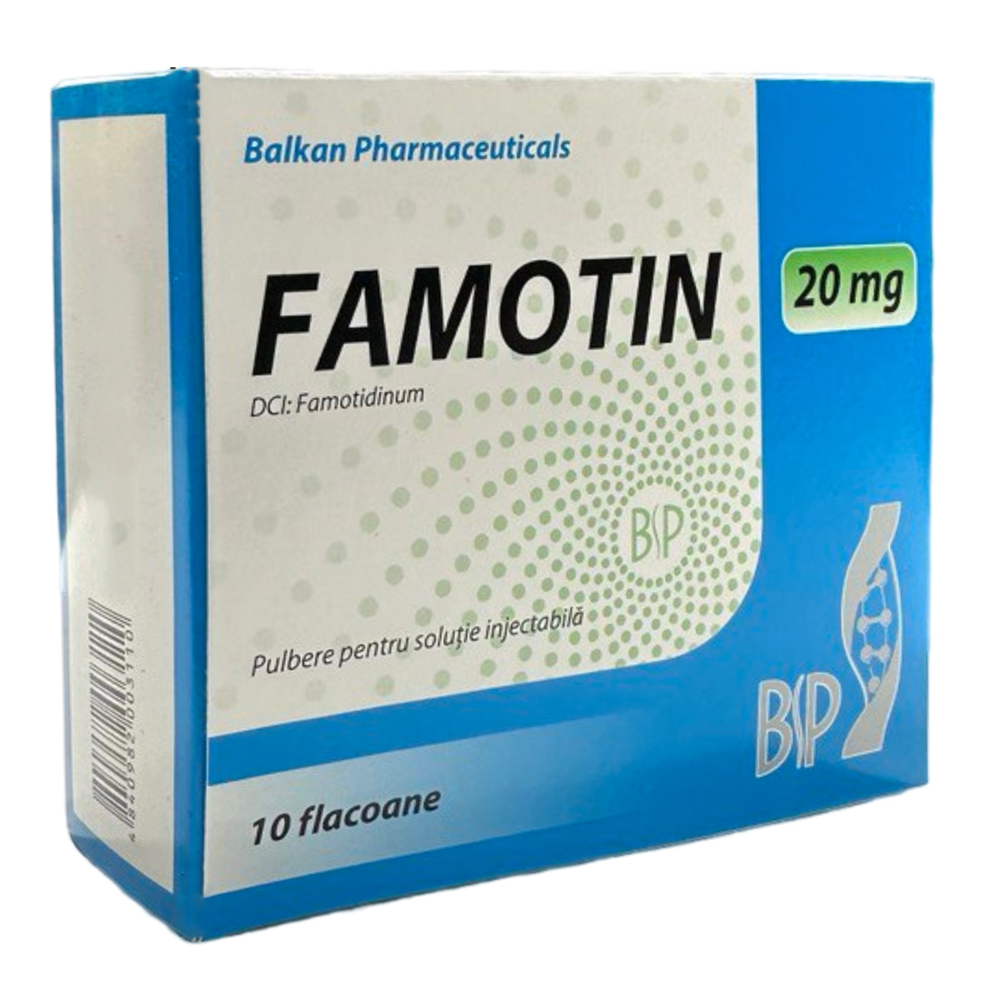 Famotin 20 mg pulbere soluție injectabilă N10
