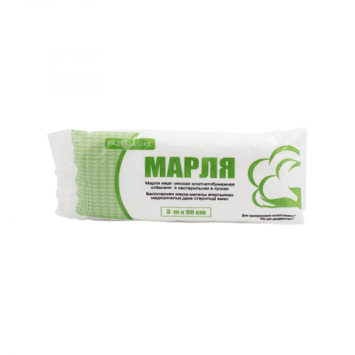 Медицинская марля нестерильная 90 см × 5 м Fazo-Luxe, в упаковке
