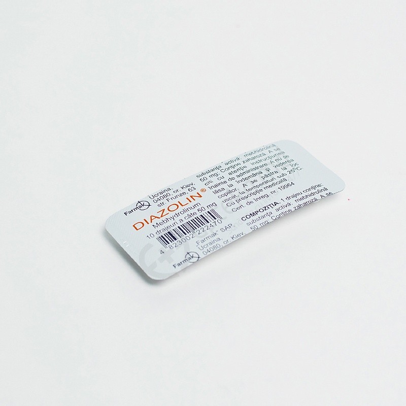 Diazolin 50 mg drajeuri N10x10