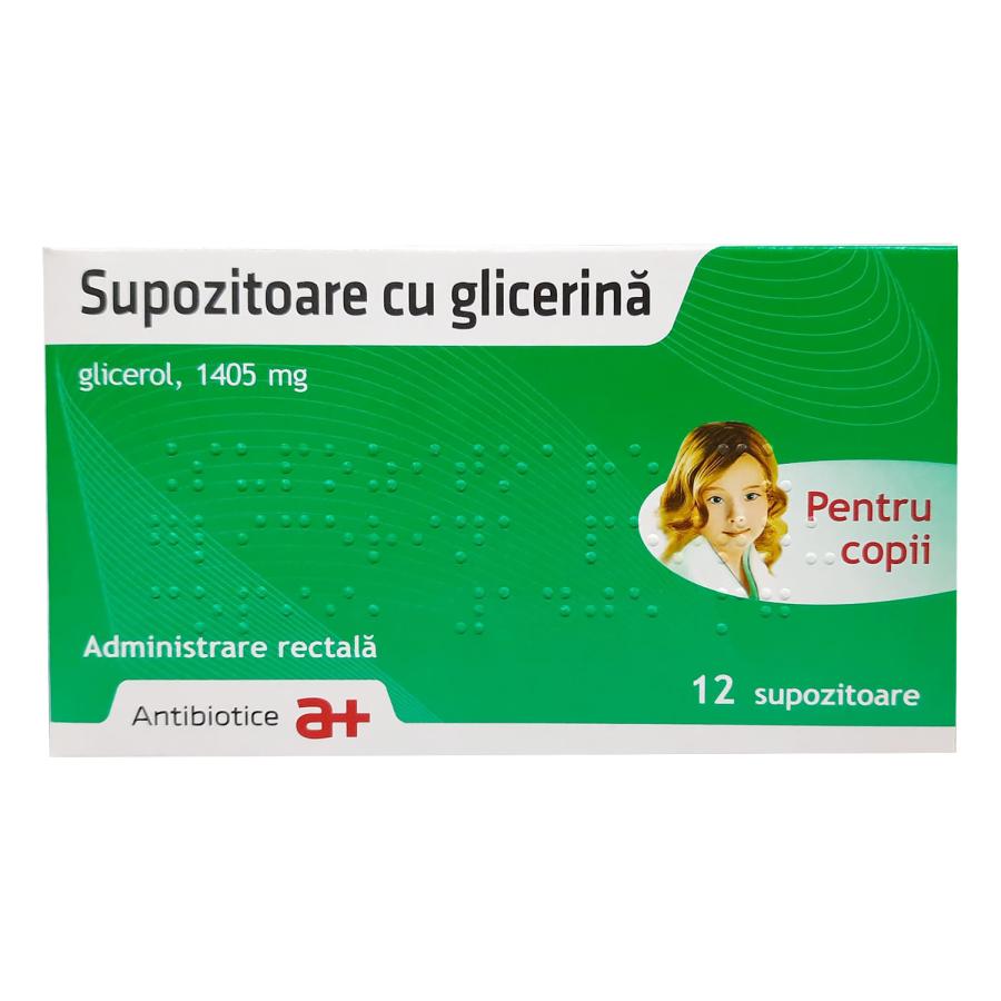 Glycerinum 1405 mg supozitoare N6x2 (pentru copii)  Antibiotice