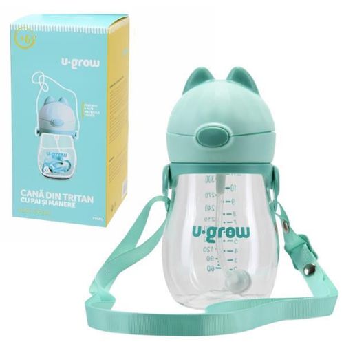 U-Grow Поильник с трубочкой и ремешком, тритан, 330 мл, модель UG05-SIP330
