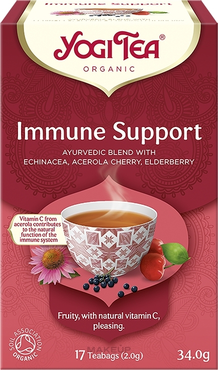 Органический чай Yogi Tea «Immune Support», фильтр-пакеты, вес одного пакета 2,0 г, количество 17 шт