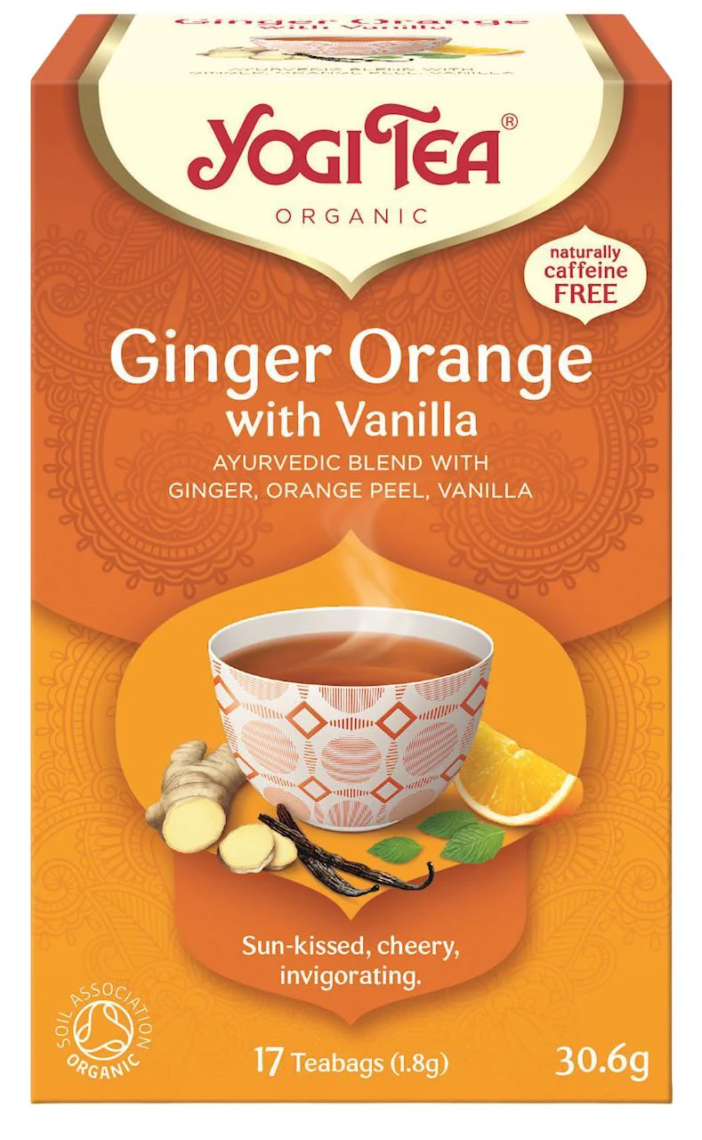 Органический чай Yogi Tea «Ginger Orange with Vanilla», фильтр-пакеты, вес одного пакета 1,8 г, количество 17 шт