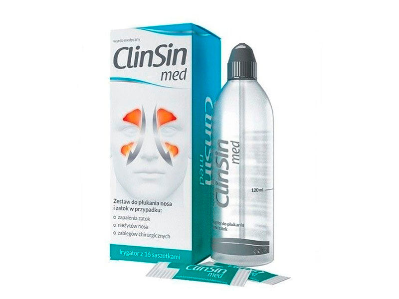 ClinSin Med набор (ирригатор ClinSin Med (пластиковый) + 16 пакетиков)