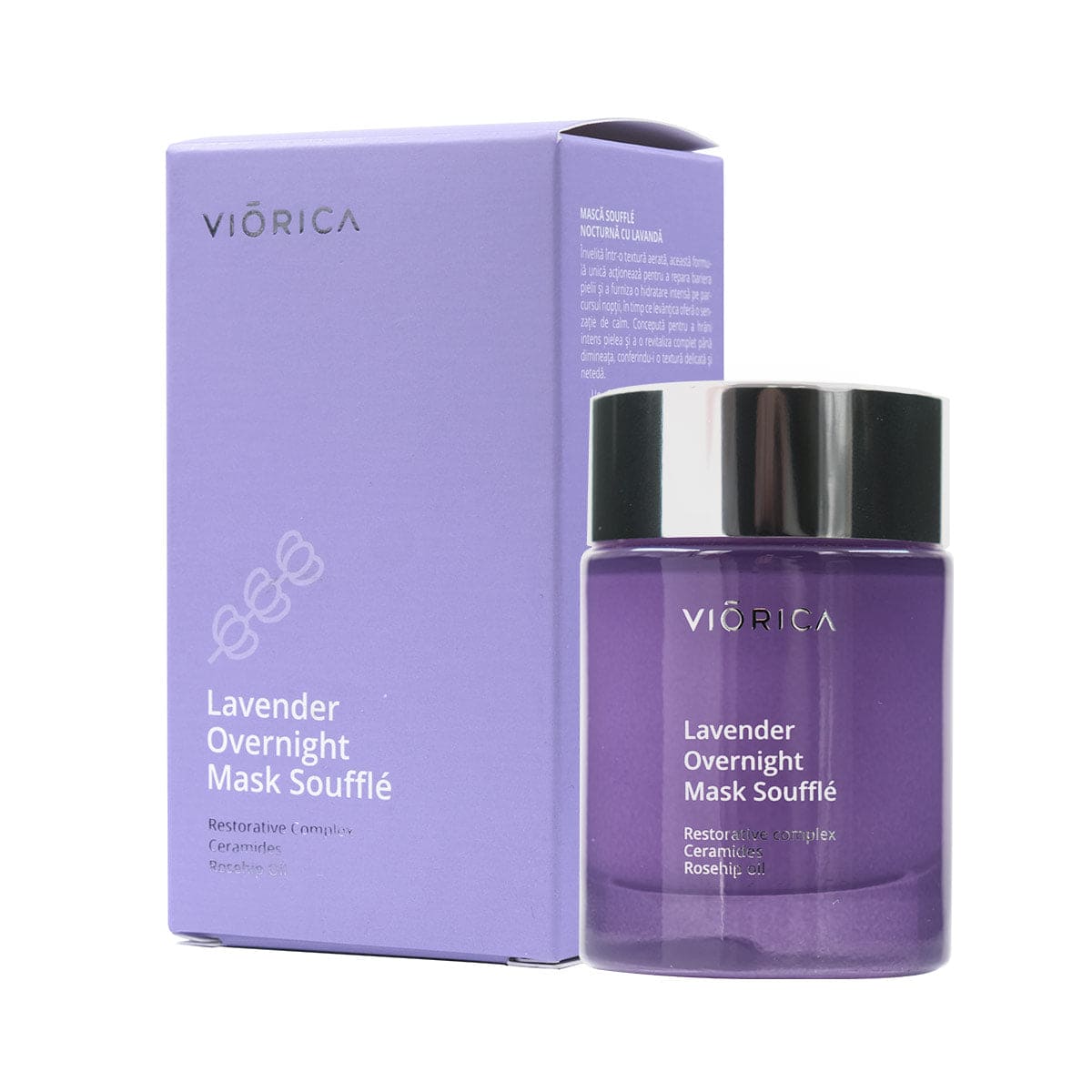 Masca-suﬄé pentru față Viorica de noapte cu lavandă 50 ml