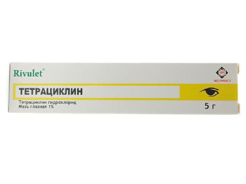 Тетрациклин 1% глазная мазь глазная мазь 1% 5 г туба №1 Medifarko