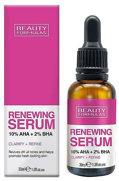 Beauty Formulas Renewing Serum, обновляющая сыворотка для лица, объем 30 мл