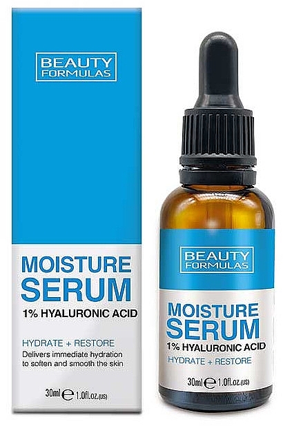 Beauty Formulas Moisture Serum, увлажняющая сыворотка для лица, объем 30 мл