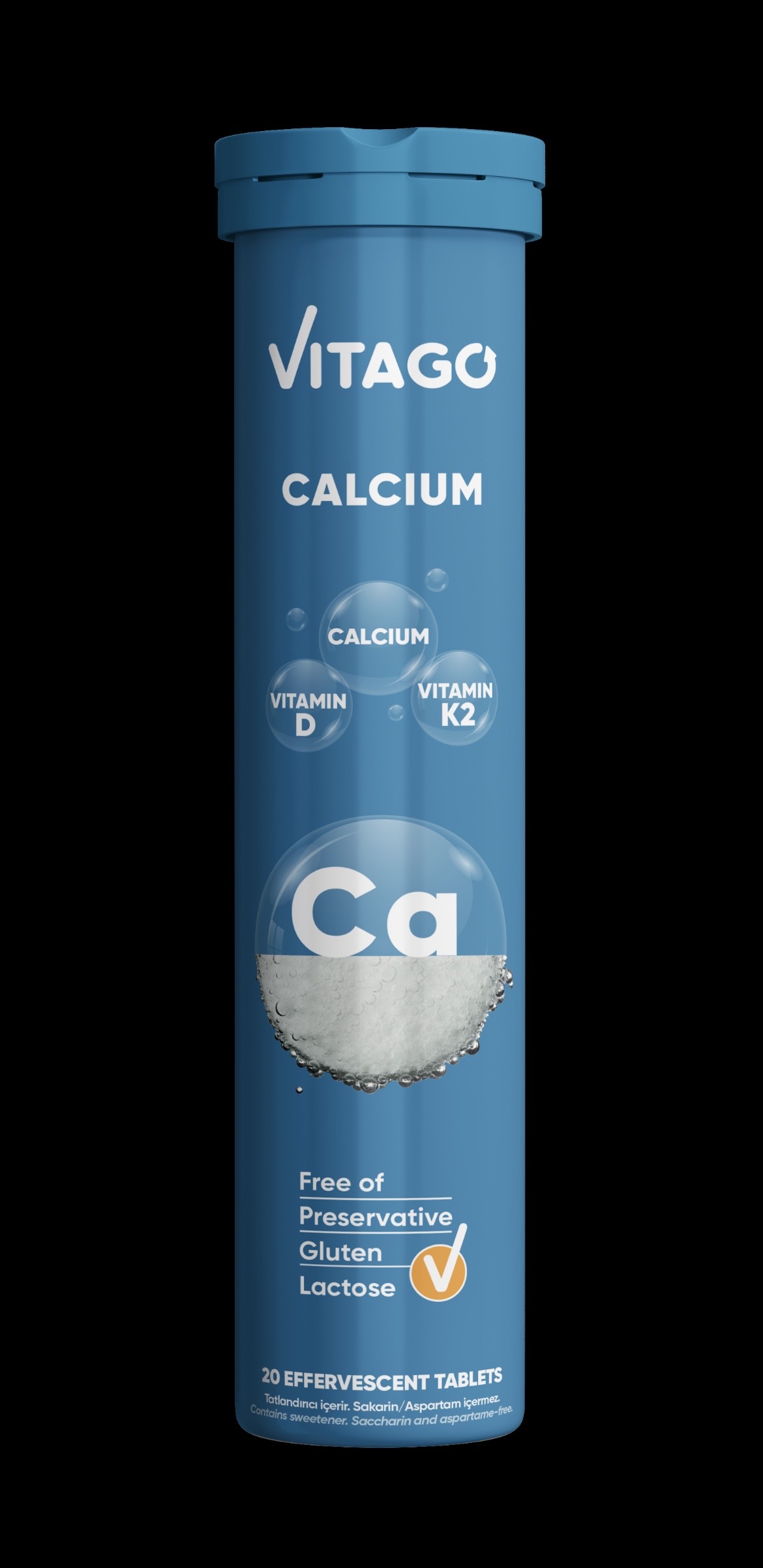 SBA Vitago Daily Calciu, Vitamina D, Vitamina K2, comprimate efervescente N20