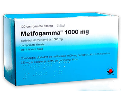 Metfogamma 1000 mg comprimate filmate N15x8