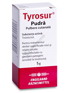 Tyrosur pulbere cutanată 5 g