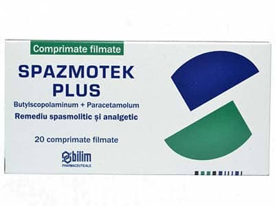 Спазмотек Плюс 10 мг + 500 мг, таблетки, покрытые пленочной оболочкой №10×2