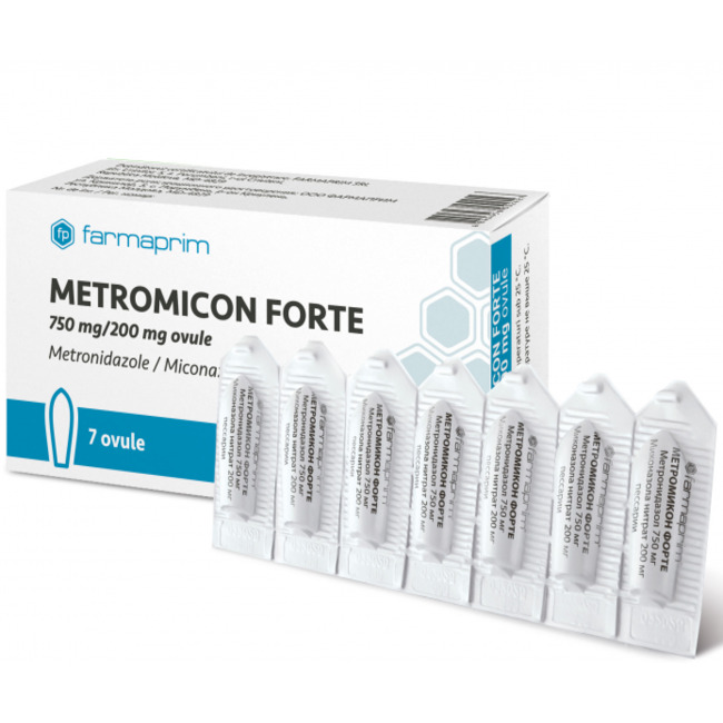 Metromicon Forte (750 mg+200 mg) ovule N7