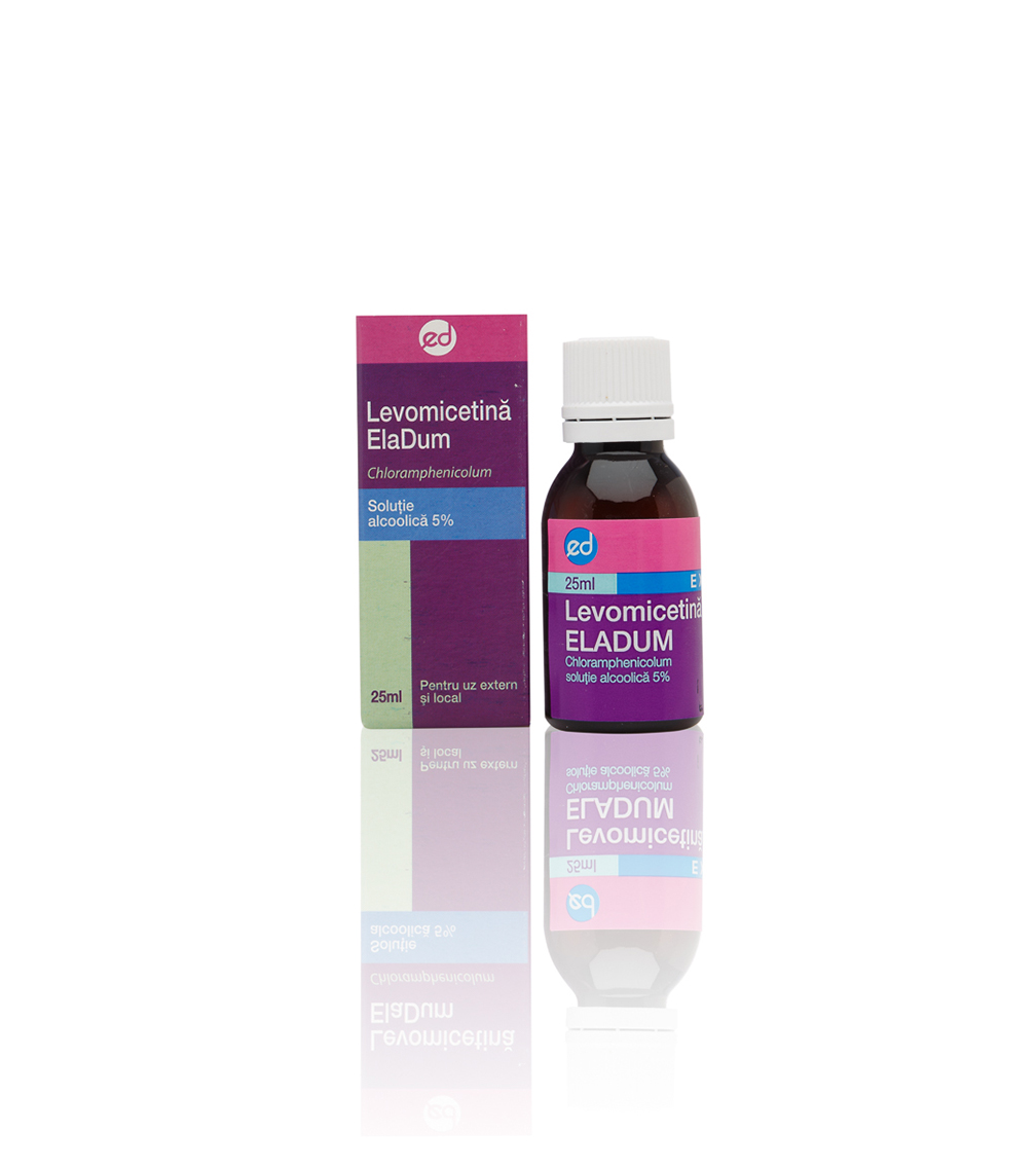 Laevomycetinum-ElaDum  5% soluție cutanată 25ml 